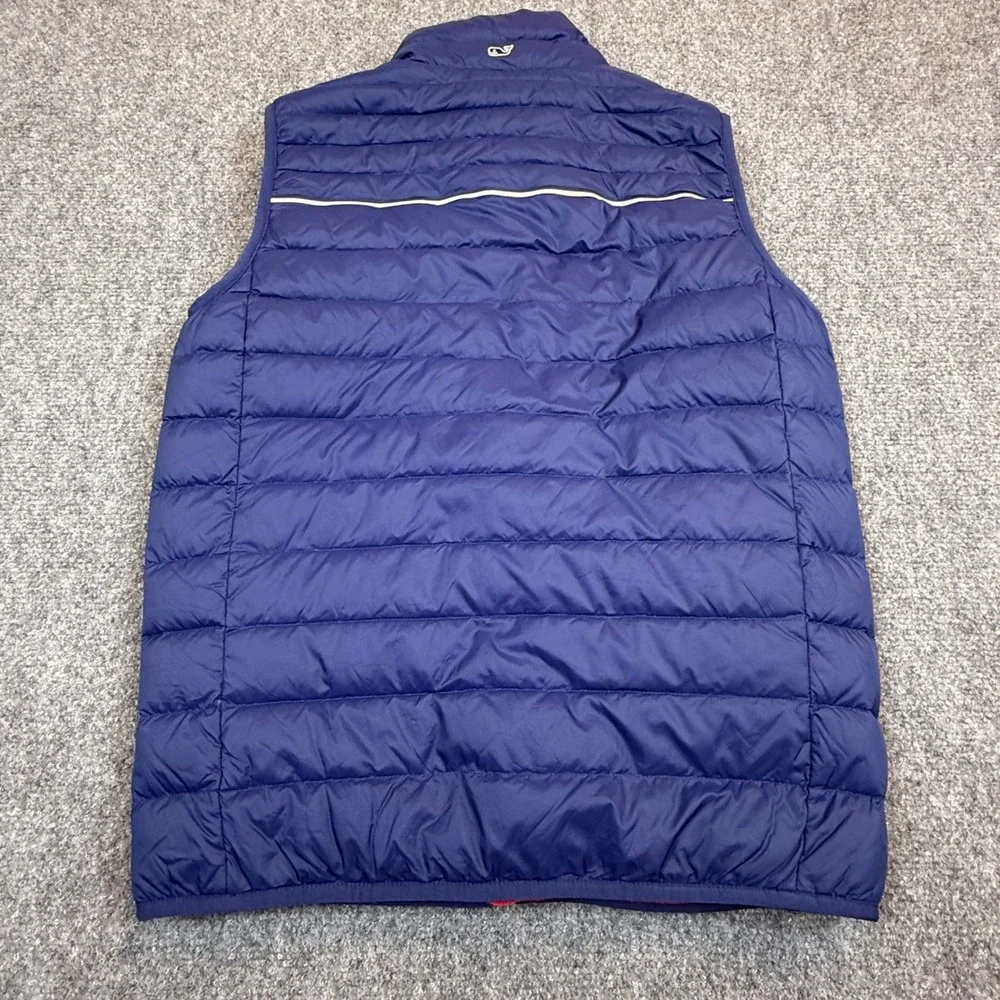 Vineyard Vines Boys Youth XL 18 Performance Down Puffer Vest Navy Blue Red